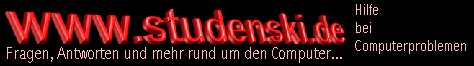 www.studenski.de, Computerprobleme Hilfe PC Forum
